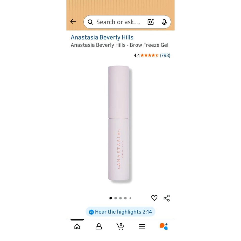 Anastasia Beverly Hills Brow Freeze Gel 0.15oz / 4.5mL Travel Mini